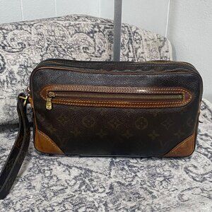Vintage Louis Vuitton Monogram Marly Dragonne GM with Chain Strap